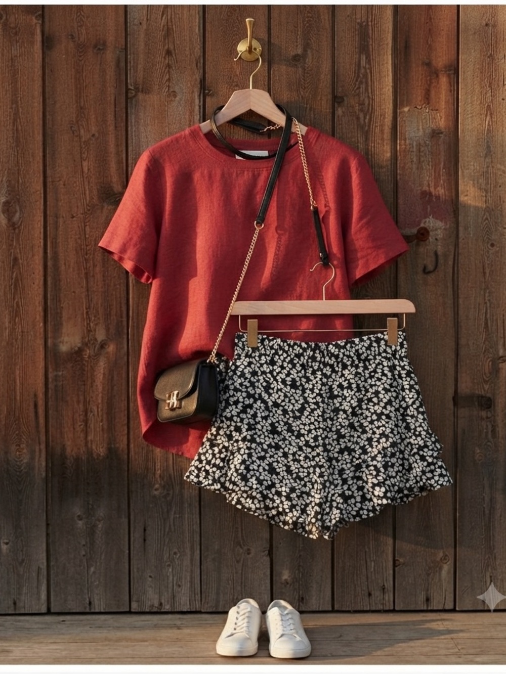 Who What Wear Black and White Floral Mini Skirt / Shorts. Pockets, size 10